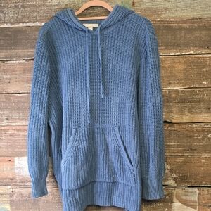 Woman Within Blue Knit Hoodie, Size 22/24